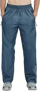 [Ourcan] Men's Rain Pants Waterproof Windproof Pants Breathable Lightweight Suitable for Rainy Outdoors, Hiking, Golf, Fishing