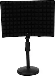 Kisangel 1Pc Portable Microphone Windshield Durable Noise Reducing Cover for Recording Studio Black Sound Filter Isolation Shield for Sound Quality for Personal