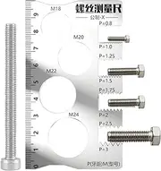 Thread Pitch Gauge,Screw Measurement Ruler | Space Saving Measuring Gauge Tool for Bit Bolt Nut Screw Craft Industry and Home Use