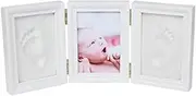 Baby Handprint and Footprint Kit Clay Hand Print Picture Frame for Newborn Baby Keepsake Frame Picture Frames Infant Shower s for New Parents White