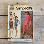 Simplicity 7236 Sewing Pattern Pullover Top Shirt Pants Shorts Sz XS-XL UNCUT