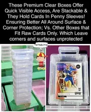 (10) Trading Card Storage Box Case Lot - For Penny Sleeved Baseball & TCG Cards
