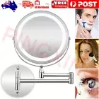 10X Extendable Wall-Mounted Makeup Mirror Magnifier Double-Sided Bathroom Mirror