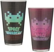 Space Invaders 2 pc. 16 oz. Laser Decal Glass Set