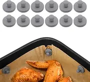Air Fryer Magnets Silicone Buckle for Parchment Paper Liners,Heat-Resistant,Holds Disposable Liner Safely,Prevent Covering Food & Burning,Durable Air Fryer Accessories,Easy Install with Handles,12Pcs