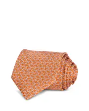 Ferragamo Silk Classic Gancini Safety Pin Tie