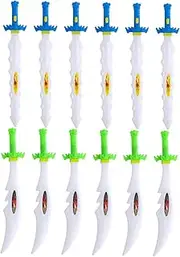 Sosoport 12Pcs Glowing Sword for Lightweight Plastic Luminous Swords Fun Party Favors for Dress Up and Imaginative Play Nighttime Adventure