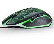 P25 Wired Gaming Mechanical Mouse Custom Colorful Crackle Glowing 7D Mice Portable Design for Windows IOS and Android Tablet