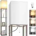 Floor Lamps for Living Room Decor Shelf Lamps with 3 CCT LED Bulb,Wood Corner...