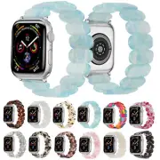 Sport Resin Bracelet Elastic Strap for Apple Watch Band Series 9 8 49mm 41 45mm