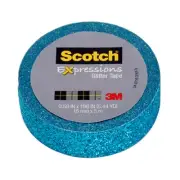 Scotch Expressions Glitter Tape: 0.59 in. x 196 in. (Teal Blue)