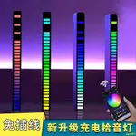 【精品推薦】拾音氛圍燈車內改裝桌面音頻譜RGB聲控音樂節奏燈汽車載LED氣氛燈