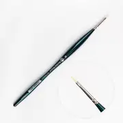 Borciani Bonazzi Professional Artist Brush UNICO Series 831 SIZE 0 Off-White Synthetic Short Handle Flat Made in Italy