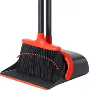 Broom and Dustpan, Broom and Dustpan Set for Home, Long Handle Broom with Broom