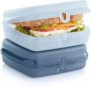Tupperware Sandwich Keeper 2-Container Set - Dishwasher Safe & BPA Free Container (2 Hinged Containers)