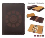 Iron Man Tony Stark Chest Light Genuine Leather Money Wallet Credit Card Holder