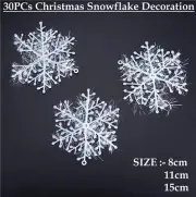 Christmas Snowflakes White Snowflake Decorations Supplies Hanging Ornament