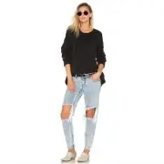 New One Teaspoon Freebirds Rigid Low Rise Distressed Ankle Zip Skinny Jeans 26