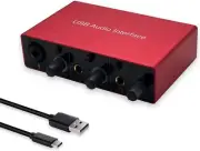 Audio Interface USB Audio Interface with Mic Preamplifier USB Audio Mixer Record