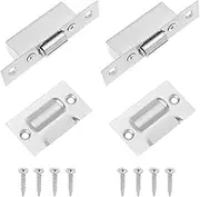 YINETTECH 2 Set Stainless Steel Adjustable Silent Roller Catch Adjustable Roller Catch Door Latches for Cupboards Kitchen Cabinet Bookcases Bathroom, Silver