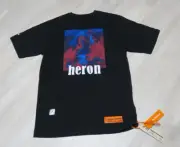 Heron Preston Black Print Short SLeeve Tee-Shirt w/Tags Size Small