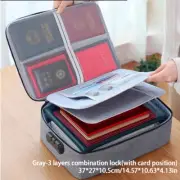 Fireproof Document Box With Locks Waterproof File Storage Organizer Box Safe Bag