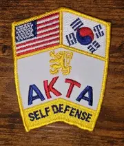 American Korean Tae-Kwan Do Association AKTA Self Defense Sport Sewn On Patch