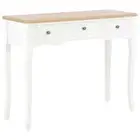 Dressing Console Table With 3 Drawers Hall Bedroom Living Room Furniture White