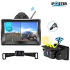 5" Monitor Wireless Rechargeable Battery Solar Camera + Reversing Camera For Rv