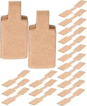 jojofuny 50pcs Blank Packaging Card Sticker Labels Sticker Tags Key Portable Mini Sticky Wedding Ceremony Labels Hang Tags White Blank Shape Jewelry Packaging Jewelry Tabs Coffee Paper