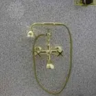 Brass Bathtub Faucet Traditional Brass Two Handles two holes Ceramic Valve Showe