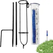 Rainwater - Rain Gages for Yard | Outdoor Rain Gauge | Accurate Rain Gauge Adjustable Height | Large Number of Clear Measuring Tools for Garden Fence Lawn Farm