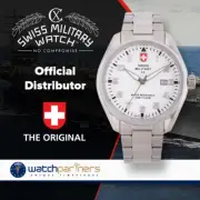 CX Swiss Military MIRAGE Pilot Watch Swiss Quartz Date 10ATM White Dial 2860