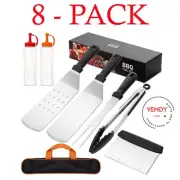 Blackstone Grill Accessories Set, 8 PCS Griddle Barbecue Tools Kit-Outdoor BBQ