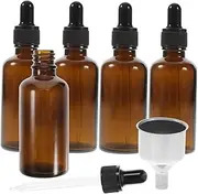 DEARMAMY 12Pcs Glass Dropper Bottles with Funnels Leakproof Essential Oil Containers for Perfume Lotion Travel Storage