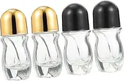 LALADEFIEE 4pcs 30ml Essential Oil Glass Roller Bottles Essential Oil Aromatherapy Dispenser Refillable Leakproof Travel Size