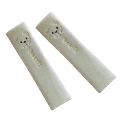 2pcs Universal Car Soft Plush Seat Belt Shoulder Pads Cushions Cover Cute Bear