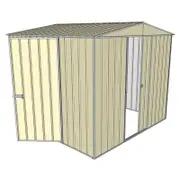 Build-a-Shed 2.3 x 2.3 x 2.3m Front Gable Dual Door Shed - Cream