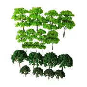 20Pcs Assorted Model Trees for Train Railroad Diorama and Architecture Scenery