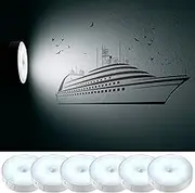 Glooglitter 6 Pcs Cruise Ship Approved Magnetic Nightlight Motion Sensor Night Light Rechargeable LED Night Lights Auto on or Off Motion Activation Nightlight for Cruise Ship Home Hallway Bathroom