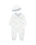 Little Me Boys' Safari Animals Footie With Hat - Baby
