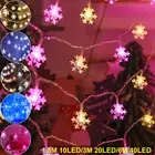 Christmas LED String Fairy Lights Snowflake Battery Bedroom Party Wedding Decor