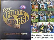 2024 AFL SELECT FOOTY STARS COMPLETE COMMON BASE SET 234 CARDS + VINYL ALBUM