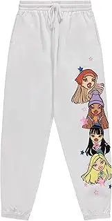 Bratz Ladies Original Dolls Joggers - Yasmin, Cloe, Jade, and Sasha Varsity Athletic Jogger Sweatpants Multi Print Sweatpants