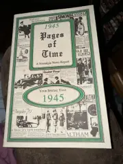 1945 Pages of Time A Nostalgia News Report Junk Journal Ephemera Birthday Gift