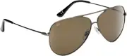Crew Polarized Pilot Sunglasses, Matte Copper Frame/Amber Lens, Medium