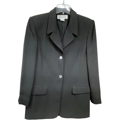 $192 Jones New York Womens Blazer Nickel Gray Long Sleeve Button NWT Sz12 Jacket