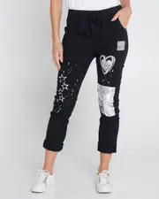 Alina Pants - Black/Silver Stellar Heart
