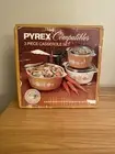 Vintage Pyrex Compatibles Butterfly Gold New Old Stock 3 Pc. Casserole Set 480-4
