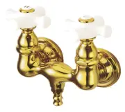 Elements Of Design DT0312PX Double Handle Wall Mounted Clawfoot - Brass